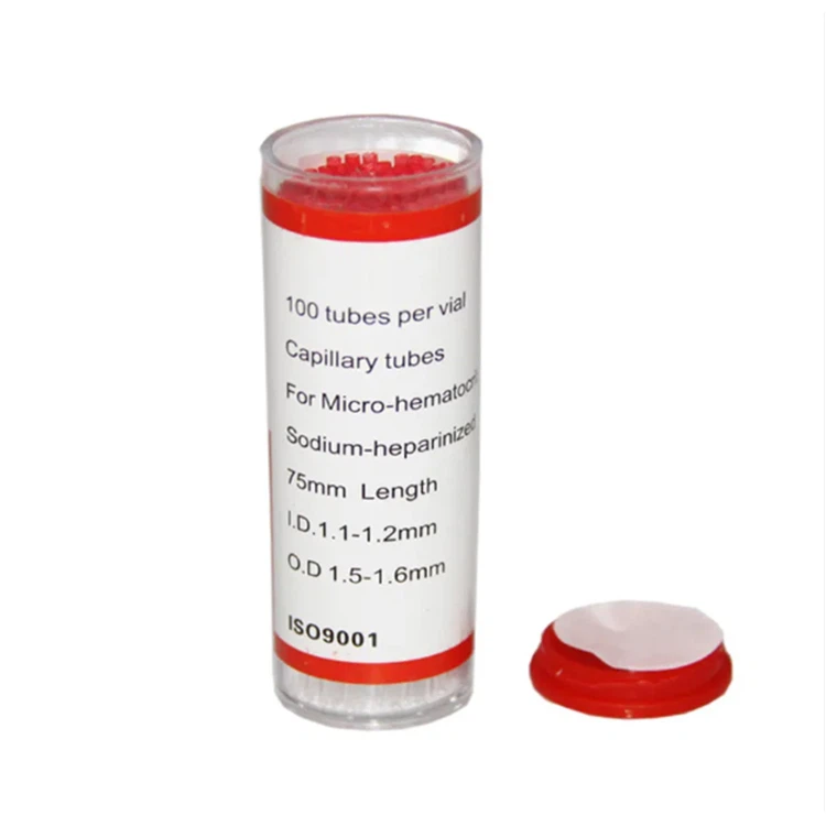 Мікрогематокритна капілярна трубка Red Top Glass з гепарином